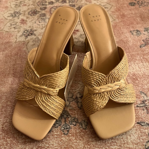 A New Day Women's Tan Heeled Sandals - Picture 1 of 4
